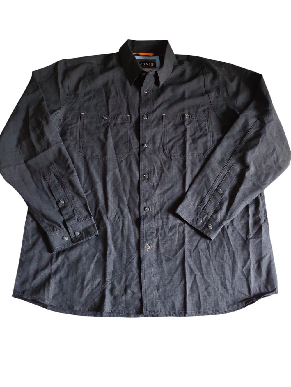Orvis Active Fit XL Tall Grey Button Down Shirt